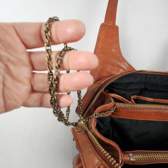 Botkier Vintage Trigger Satchel Shoulder Handbag Brown  Leather - Rare 💎💼👜 - Picture 10 of 16